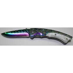 COUTEAU PLIANT ALBAINOX RAINBOW NACRE