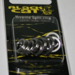 XTREME SPLIT RING BLACK CAT 12 MM 90 KG 10 PIECES