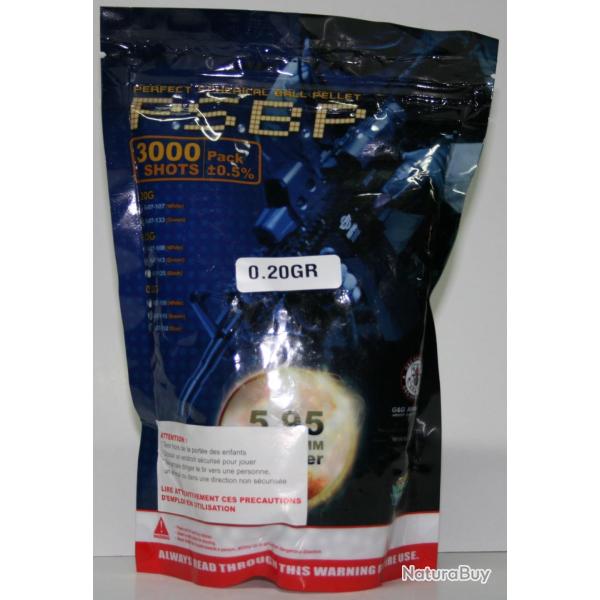 BILLES 6MM 0.20GR G&G X3000