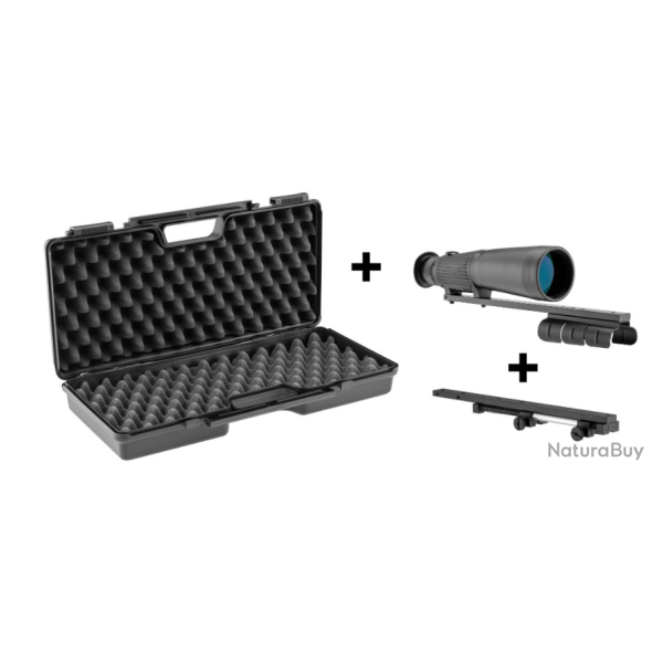 RTI Optics PACK LUNETTE HUTTE 1/2 JUMELLE 9 X 63 RTI + SUPPORT ANTI-RECUL + MALLETTE PCKOP13307 OPT