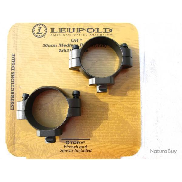 Leupold colliers QR (Quick Realease)  de 34 mm  droit