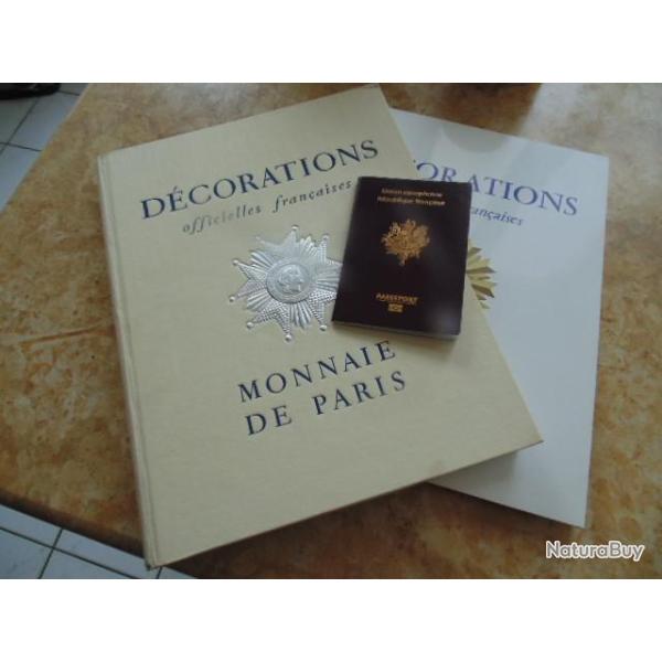 TBE D�CORATIONS OFFICIELLES FRAN�AISES par MONNAIES  M�DAILLES de PARIS m�daille d�coration 318pages
