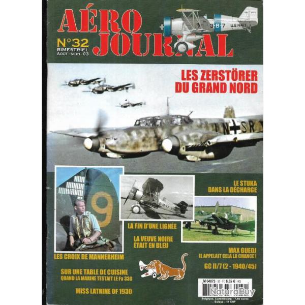 a�rojournal n 32 ancienne version , max guedj, zerstorer dans le grand nord , stuka dans la d�charge