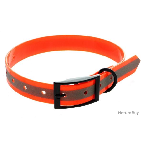 Collier TPU r�fl�chissant orange fluo