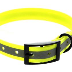 Collier TPU r&eacute;fl&eacute;chissant jaune fluo