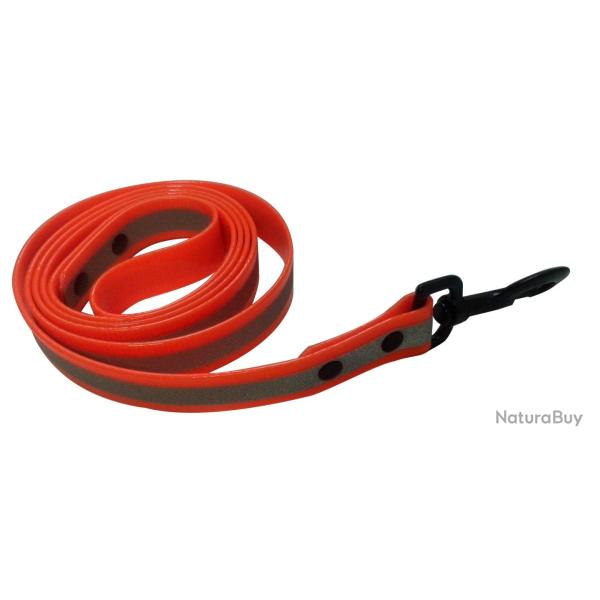 Laisse TPU r�fl�chissante orange fluo