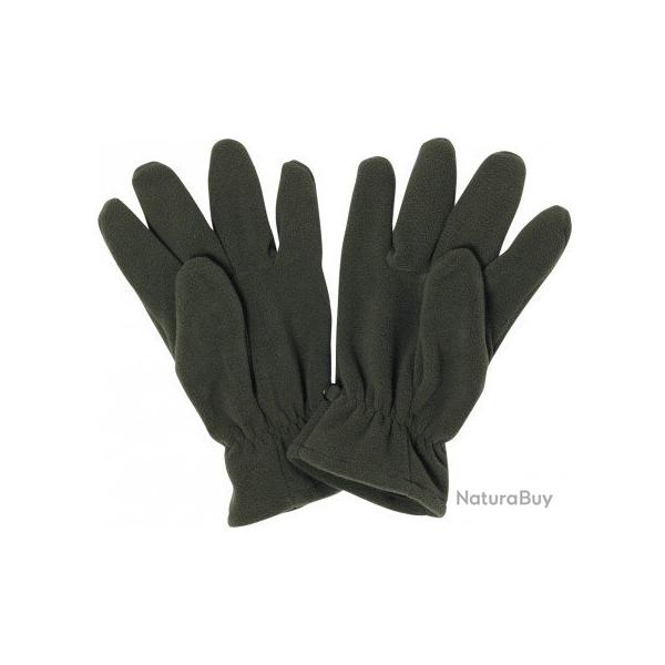 Gants polaire unis Kaki