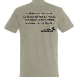 Tee-shirt gris philosophie de la chasse XTREM MIGRATEURS-M