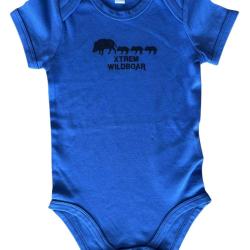 Body b&eacute;b&eacute; bleu marcassins XTREM WILDBOAR-6-12mois