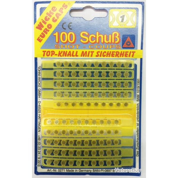 Lot 100 amorces pour fusil de chasse Hunter pour enfant