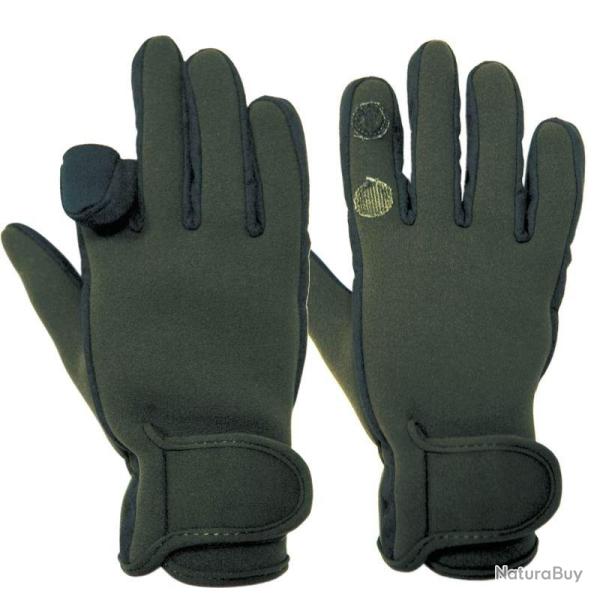 Gants chasse en n�opr�ne kaki Percussion