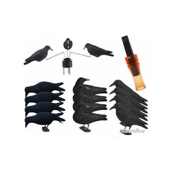 Pack PREMIUM 12 appelants, appeau et man�ge � corbeaux