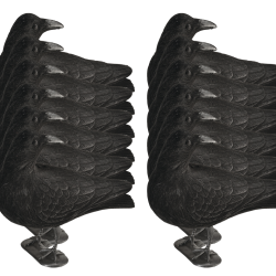 Pack 12 appelants corbeaux guetteurs floqu&eacute;s avec pattes