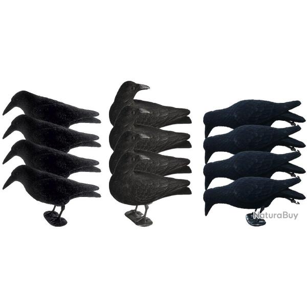 Pack 12 appelants corbeaux actifs floqu�s avec pattes