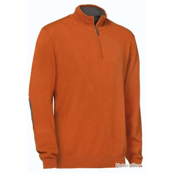 Pull de chasse col zipp� Rouille Winsley Club Interchasse