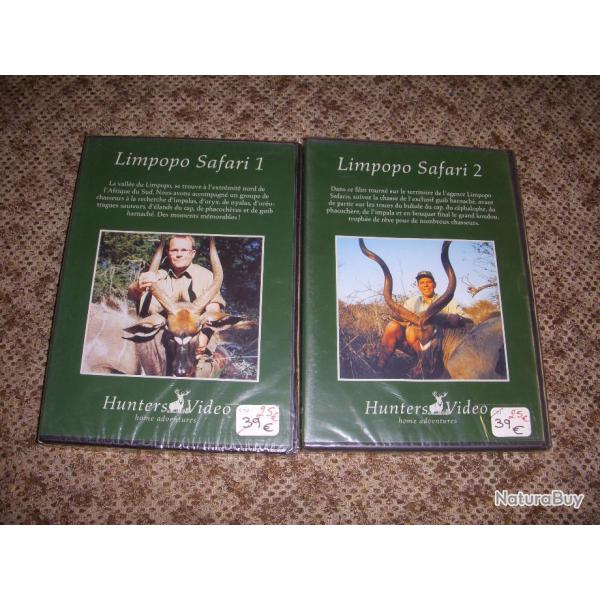 lot de 2 DVD de la s�rie HUNTERS VIDEO : LIMPOPO SAFARI 1 & 2