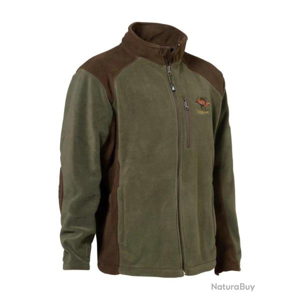 Blouson Polaire De Chasse Percussion Cor Kaki Sanglier