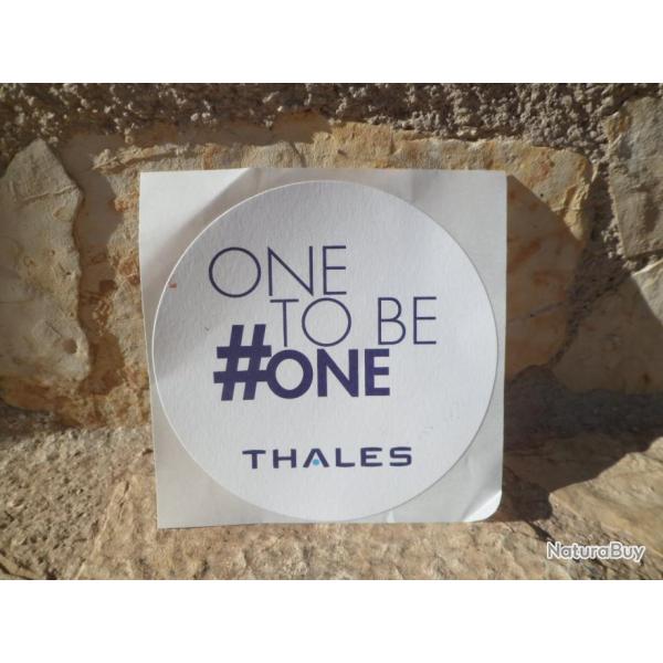 Superbe Autocollant One to be One Thales