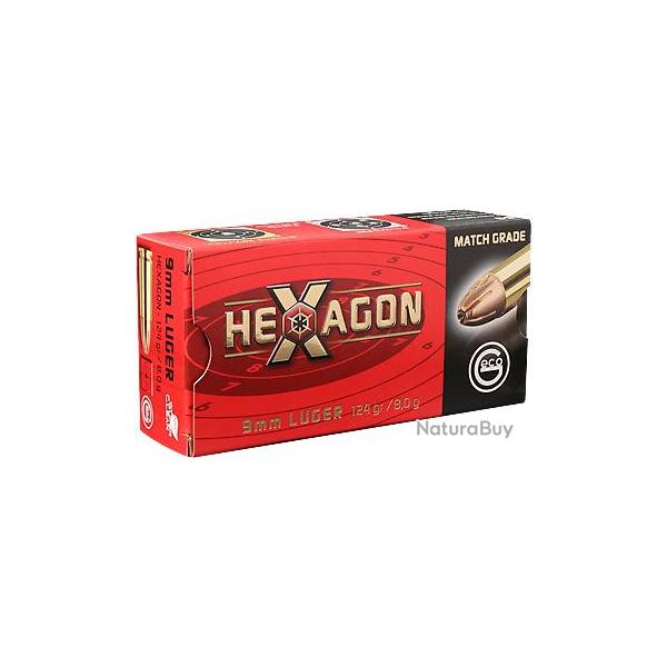 Cartouche Cal. 9x19 HEXAGON GECO x50