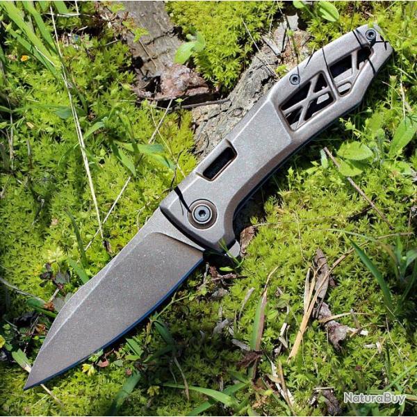 Couteau Kershaw Boilemaker A/O Lame Acier 8Cr13MoV Brown PVD Manche M�tal KS3475