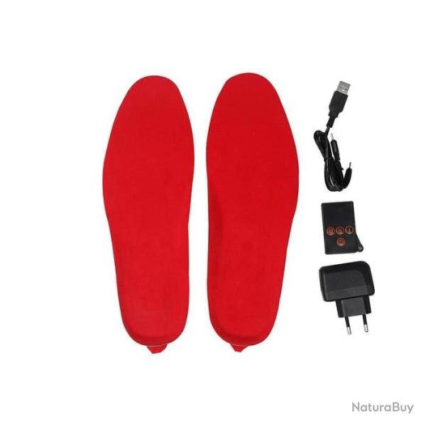 Semelles chauffantes � t�l�commande Elite Heat - Rouge / 41 - 47