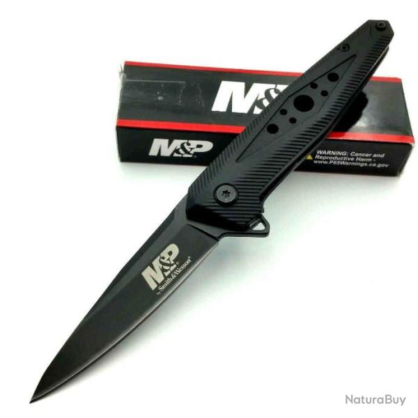 Couteau Smith&Wesson M&P Lame Acier 8Cr13MoV Manche Aluminium SW1100074