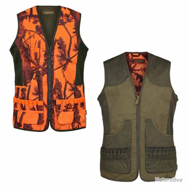 Gilet de chasse sans manches Savane r�versible Kaki GhostCamo Blaze Percussion