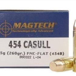 Boite de 20 munitions 454 Casull  Magtech 260 Grs