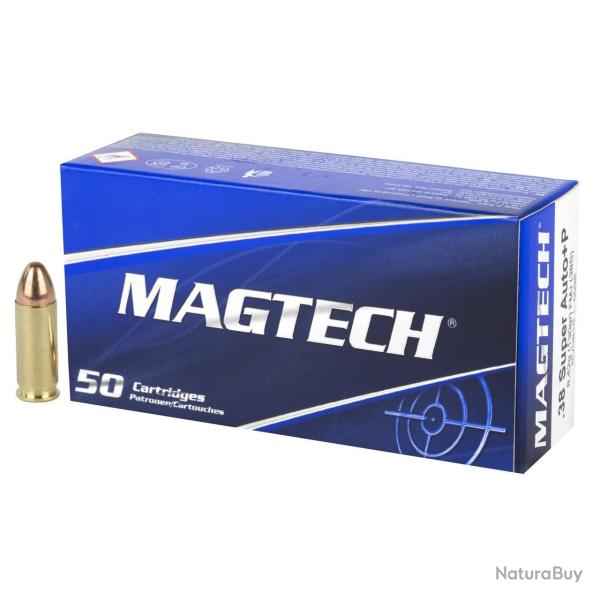 Boite de 50  munition Magtech calibre 38 Super auto FMJ 130grs/8,42G