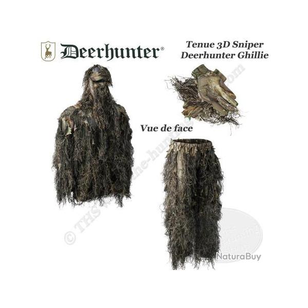 DEERHUNTER Ensemble Ghillie 3D Sniper camouflage Sneaky d�structurant avec gants L/XL