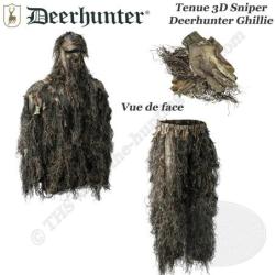 DEERHUNTER Ensemble Ghillie 3D Sniper camouflage Sneaky d&eacute;structurant avec gants 2XL/3XL