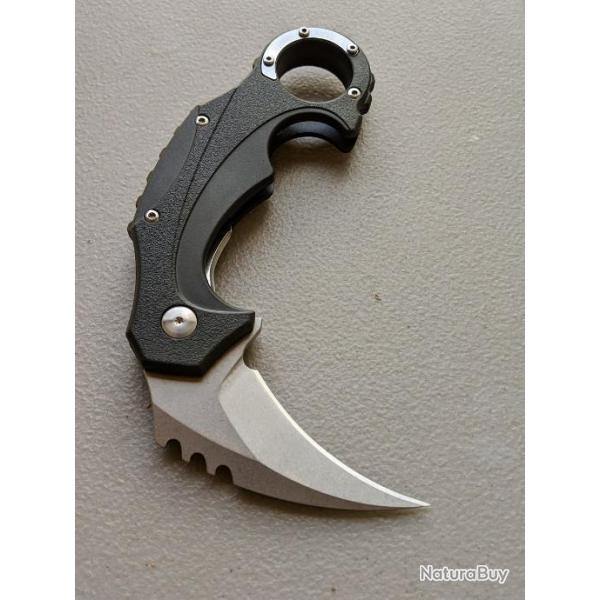 Couteau Karambit Brous Blades Enforcer Lame Acier D2 Manche Zytel Linerlock BRBM001