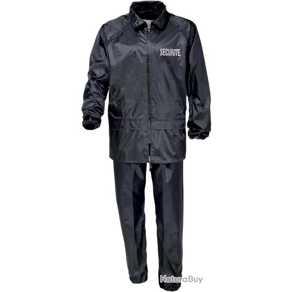Tenue de pluie noir s�curit�
