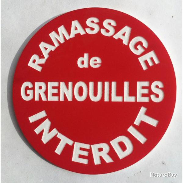 panneau RAMASSAGE DE GRENOUILLES INTERDIT � 200 mm signal�tique