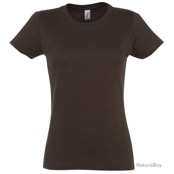 Tee shirt chasse femme marron