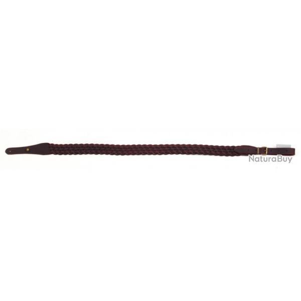 BRETELLE carabine cuir vieilli tresse