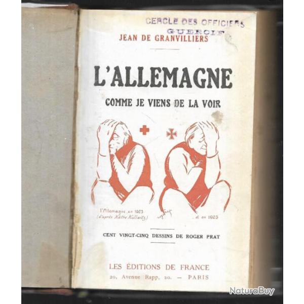 l'allemagne comme je viens de la voir de jean de granvilliers , 125 dessins de roger prat