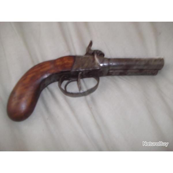 pistolet  percussion deux canons