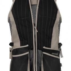 Gilet Ball Trap Noir Et Beige Percussion-XXXL