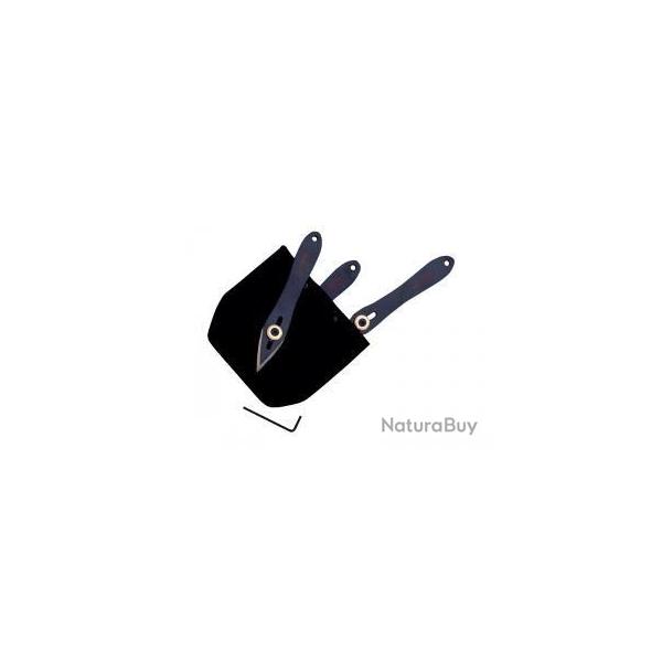 CUDEMAN - Couteaux r�glables 15cm noir (x3)