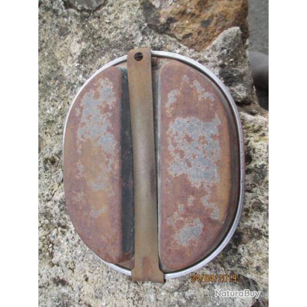 Gamelle rglementaire US ARMY - WW2   PLAT EN ACIER 39/45