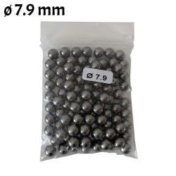Sachet de 100 billes Acier diam&egrave;tre 7.9mm