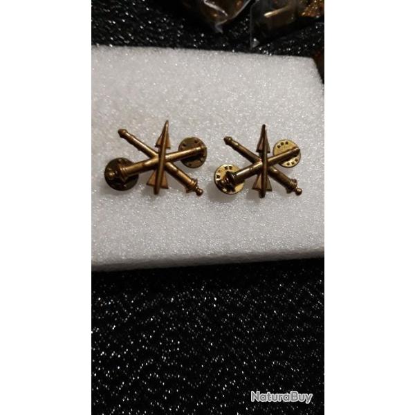 lot de Collars officier armee us ARTILLERY ANTI A�RIENNE ww2 original