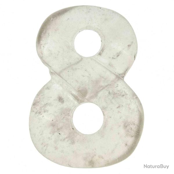 Pendentif symbole infini en cristal de roche