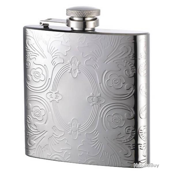 Flasque inox d�cor poli