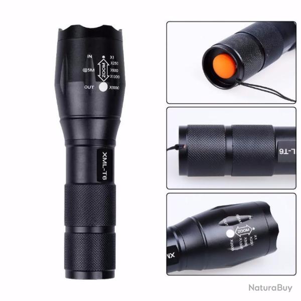 Petite Lampe Cree T6 LED Ultra Fire ZOOM 4 Modes High/Low/Strobe/Sos