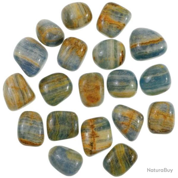 Pierres roul�es aragonite bleue - 2 � 3 cm - Lot de 2
