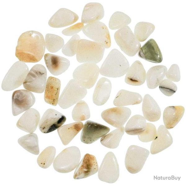 Pierres roul�es opale blanche - 1.5 � 2 cm - 40 grammes