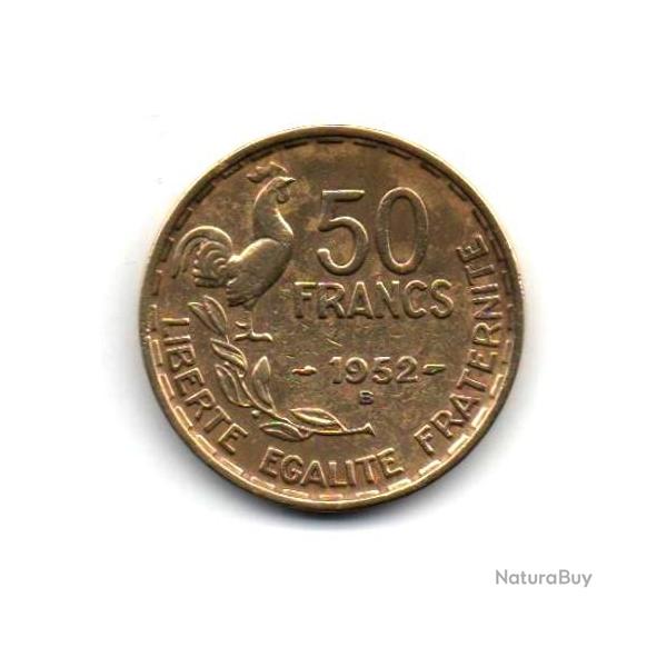 Pi�ce de Monnaie France  50 francs G. Guiraud 1952 Beaumont-Le-Roger