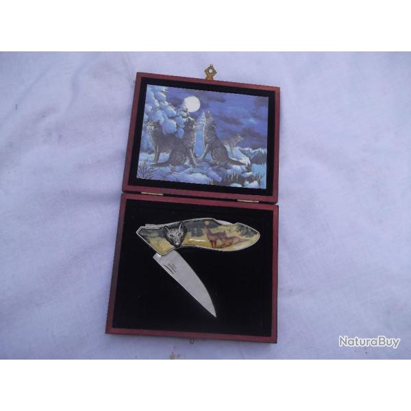 couteau  pliant  avec boite